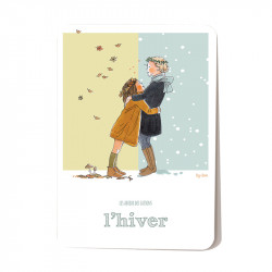 Carte postale Hiver - collection Les Adieux des Saisons.