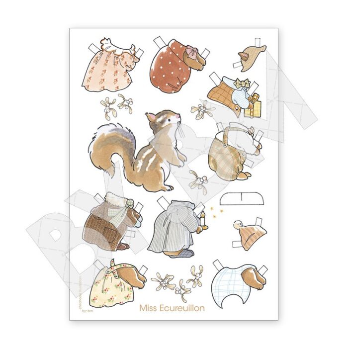carte postale avec écureuil